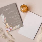 Minimalistisch Boho Pampas gras | VRIJGEZELLENFEES Kaart