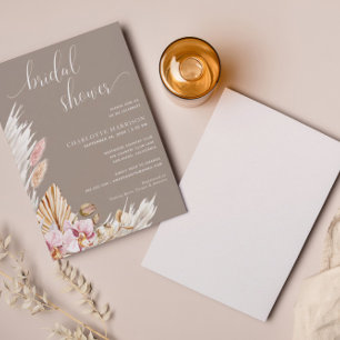 Minimalistisch Boho Pampas gras VRIJGEZELLENFEES Kaart