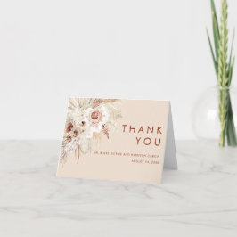 Minimalistisch Boho Pampas Grass Bedankkaart
