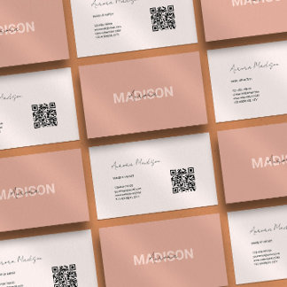 Minimalistisch Boho QR Code Modern Visitekaartje