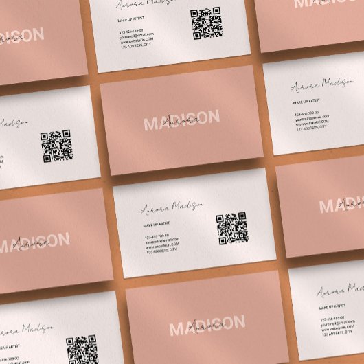 Minimalistisch Boho QR Code Modern Visitekaartje
