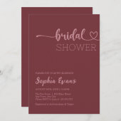 Minimalistisch Boho Roos gouden rode wijn Vrijgeze Kaart (Voorkant / Achterkant)