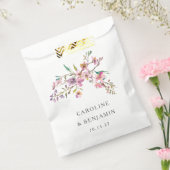 Minimalistisch Boho roze Wildbloemen Bruiloft Cust Bedankzakje (Gezegeld)