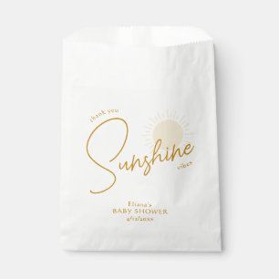 Minimalistisch Boho Sunshine Baby shower Dank u Bedankzakje