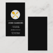 Minimalistisch Bord Silverware Bar Visitekaartje (Voorkant / Achterkant)