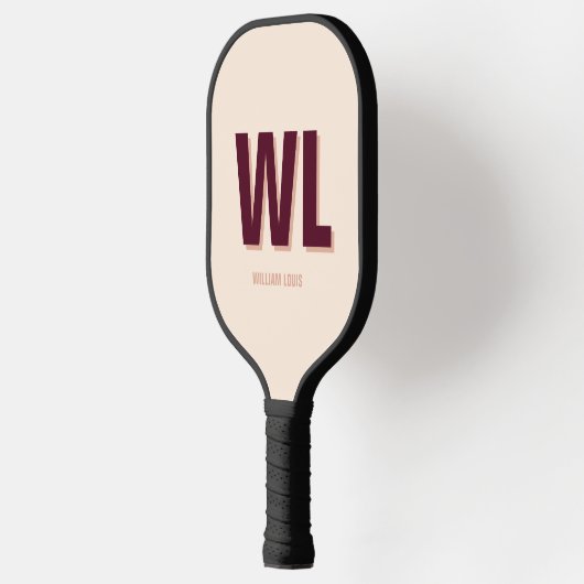 Minimalistisch bordeaux roze gepersonaliseerd mono pickleball paddle (Links)