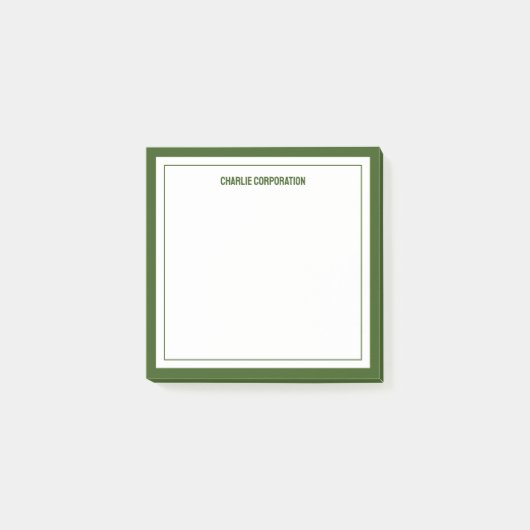 Minimalistisch bos groen, 2 randen post-it® notes (Voorkant)