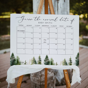 Minimalistisch bos Guess de Vervaldatum kalender Poster