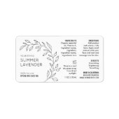 Minimalistisch Botanisch 1 OZ druppelflesetiket Etiket (Voorkant)