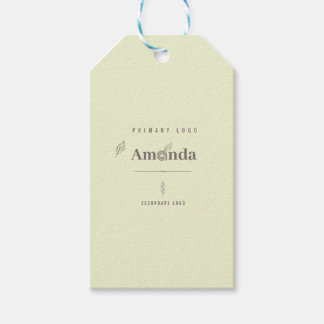 Minimalistisch Botanisch Logo | Luxe Boho Blad  Cadeaulabel