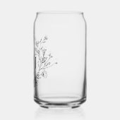 Minimalistisch botanisch monogram bruiloft chique blikvorm glas (Links)
