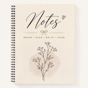 Minimalistisch botanisch notitieboek