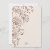 Minimalistisch Botanisch Terracotta Vrijgezellenfe Kaart (Achterkant)