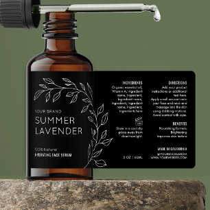 Minimalistisch Botanische Huidverzorging Dropper F Etiket