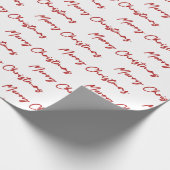 Minimalistisch Bourgondisch rood cursief script ke Cadeaupapier (Hoek)