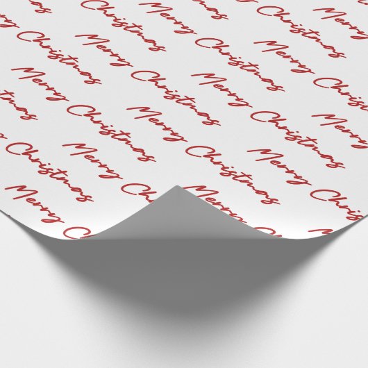 Minimalistisch Bourgondisch rood cursief script ke Cadeaupapier (Hoek)