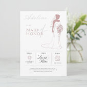 Minimalistisch Bridesmaid-voorstel Kaart (Staand voorkant)