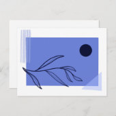 Minimalistisch briefkaart bladeren (Voorkant / Achterkant)