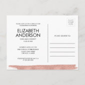 Minimalistisch Briefkaart voor bekendmaking van fo (Achterkant)