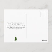Minimalistisch Briefkaart voor kerstmis met bomen (Achterkant)