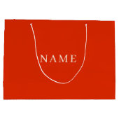 Minimalistisch Bright Ferrari Red Groot Cadeauzakje (Achterkant)