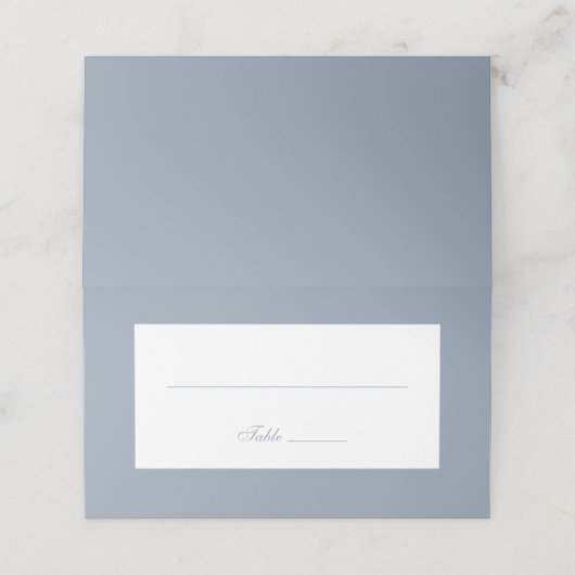 Minimalistisch bruiloft Blauw (Buitenkant ongevouwen)