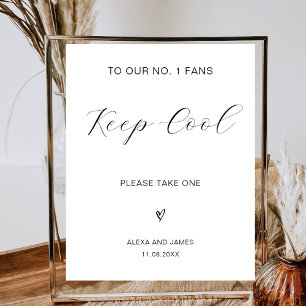 Minimalistisch bruiloft fan programma onze nummer  poster