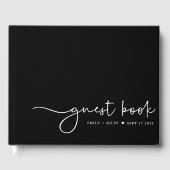 Minimalistisch Bruiloft Modern Script Monogram | Z Gastenboek (Voorkant)