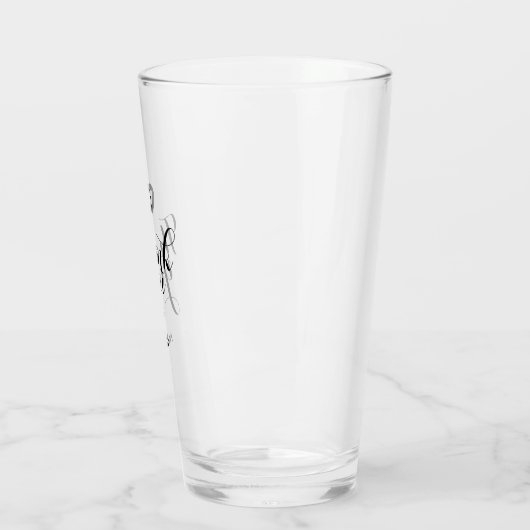 Minimalistisch bruiloft script Hartelijk dank Glas (Links)