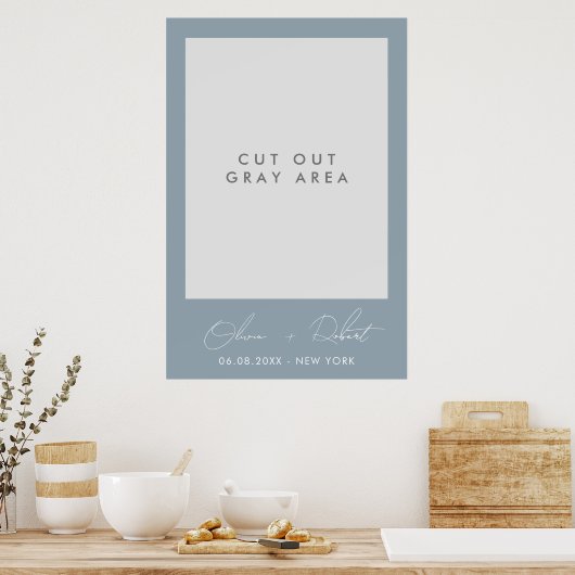 Minimalistisch bruiloft selfie Lijst Poster (Keuken)