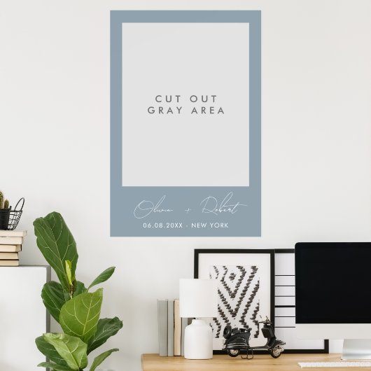 Minimalistisch bruiloft selfie Lijst Poster (Thuiskantoor)