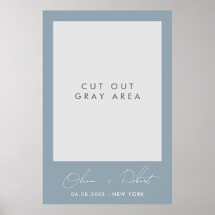 Minimalistisch bruiloft selfie Lijst Poster