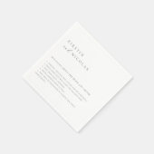 Minimalistisch bruiloft servet (Hoek)