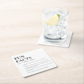 Minimalistisch bruiloft vierkante kartonnen onderzetter (Insitu)