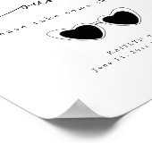Minimalistisch bruiloft Zonnebrillen voor het teke Poster (Hoek)
