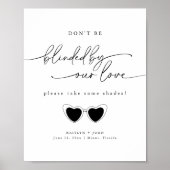 Minimalistisch bruiloft Zonnebrillen voor het teke Poster (Voorkant)