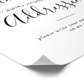 Minimalistisch Bruiloftsbruilofts Uitnodiging Adre Poster (Hoek)