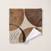 Minimalistisch bruin Abstract Bad Handdoek (Wasdoekje)