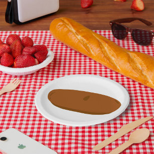Minimalistisch bruin baret Frans Pet Papieren Bordje