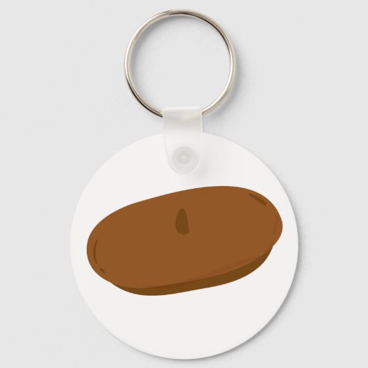 Minimalistisch bruin baret Frans Pet Sleutelhanger (Voorkant)