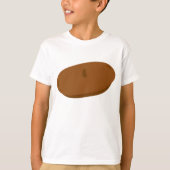 Minimalistisch bruin baret Frans Pet T-shirt (Voorkant)