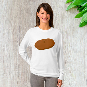 Minimalistisch bruin baret Frans Pet T-shirt