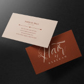 Minimalistisch Bruin Biege Pattern Haarstylist Sal Visitekaartje