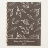 Minimalistisch bruin blad planner (Voorkant)