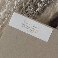 Minimalistisch bruin retour adreslabel