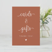 Minimalistisch Burnt Script Kaarten en Geschenken (Staand voorkant)