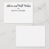 Minimalistisch BW-script, advies en welzijn Kaart (Voorkant / Achterkant)