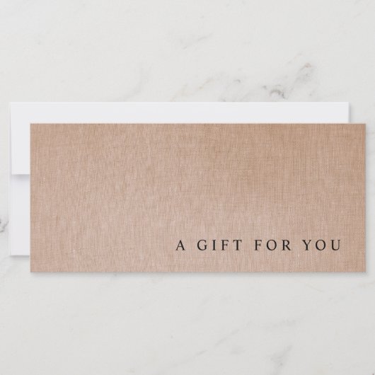 Minimalistisch cadeaucertificaat (Voorkant)