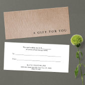 Minimalistisch cadeaucertificaat