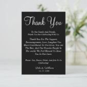 Minimalistisch Calligrafiescript Weddenschap Harte Bedankkaart (Staand voorkant)